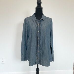 Jones New York Jeans Long Sleeve Women's Button Up